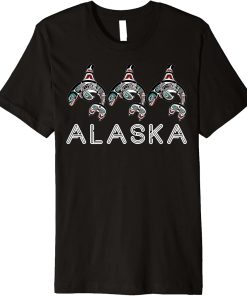 Indigenous Orca Whale Alaska Native American Art Style 3 Premium T-Shirt