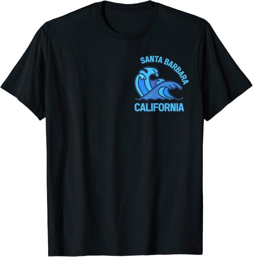 Graphic Santa Barbara California Pocket Wave Souvenir T-Shirt