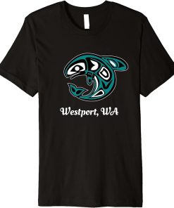 Westport WA Native American Tribal Orca Killer Whale Premium T-Shirt