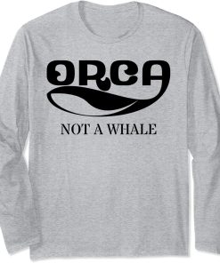 Orca Whale Dolphin Retro Ocean Graphic Vintage Sea Design Long Sleeve T-Shirt